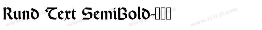 Rund Text SemiBold字体转换